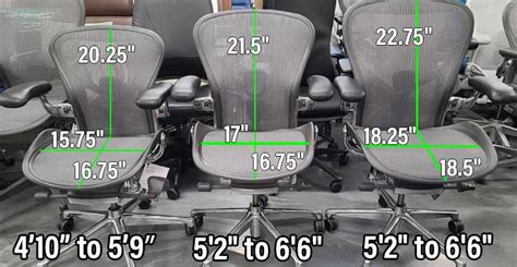 aeron remastered size chart